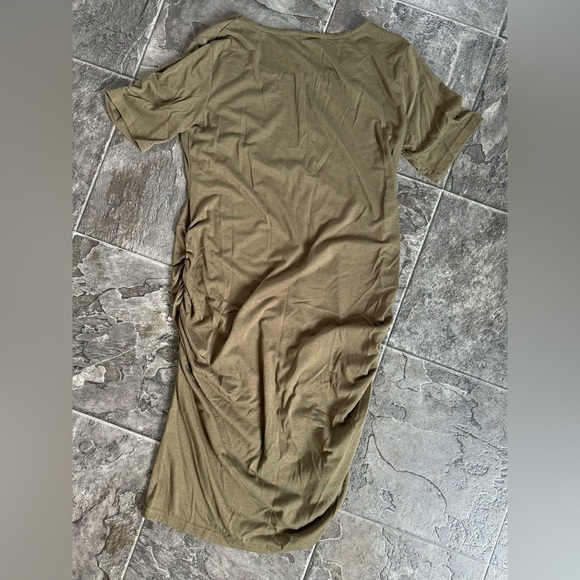 MATERNITY Dress | Olive Green | Size Large - Picture 4 of 5